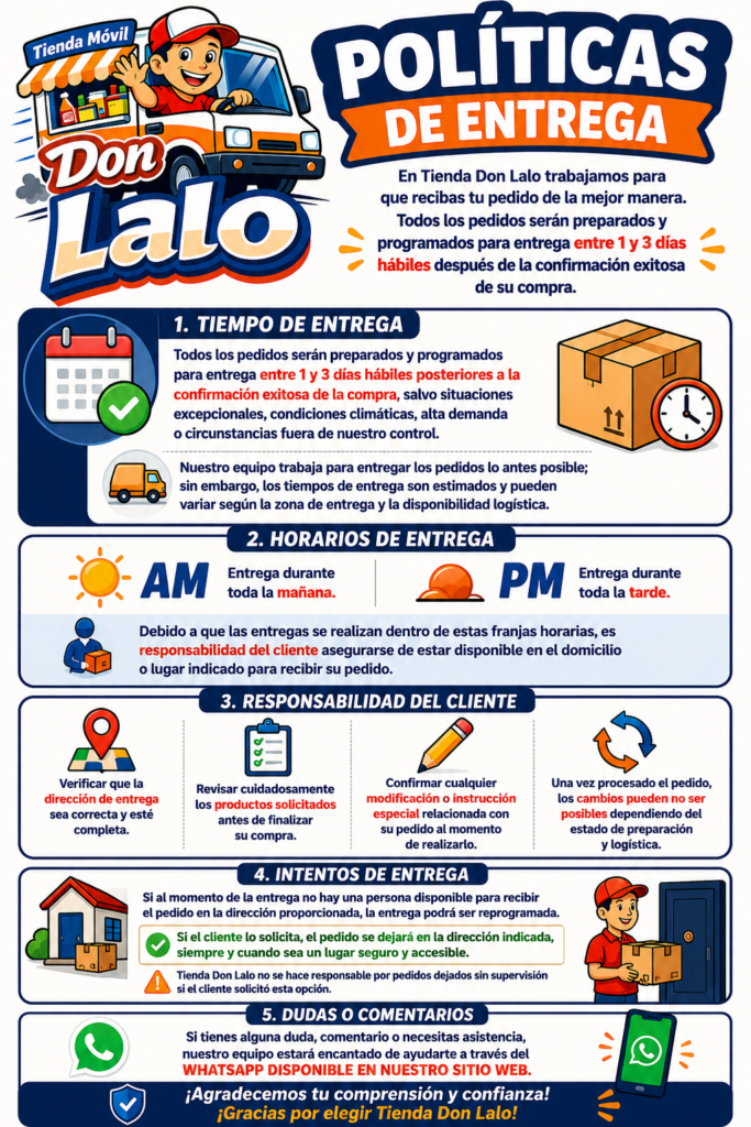 politicas de entrega don lalo.